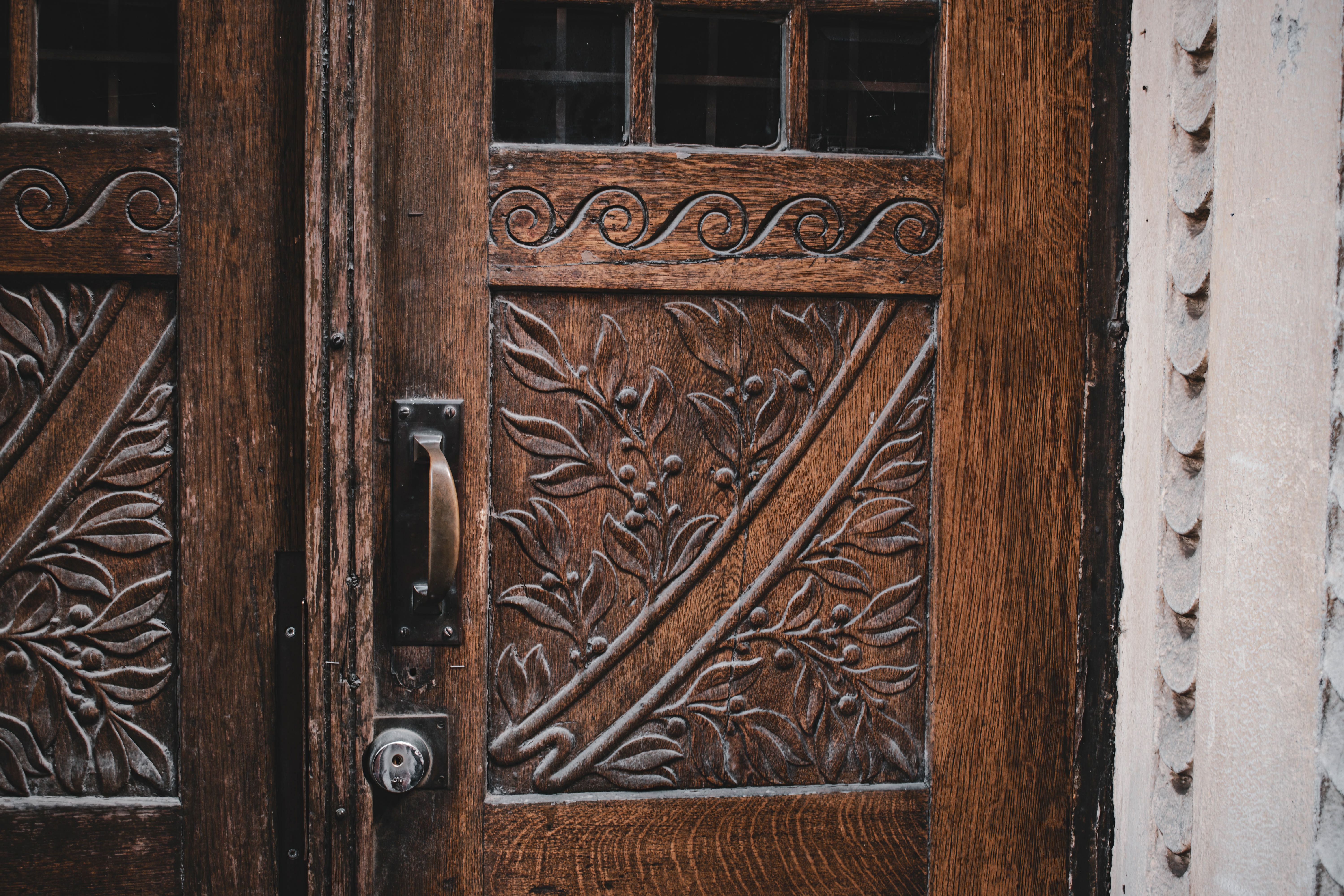 Hand-carved door detail